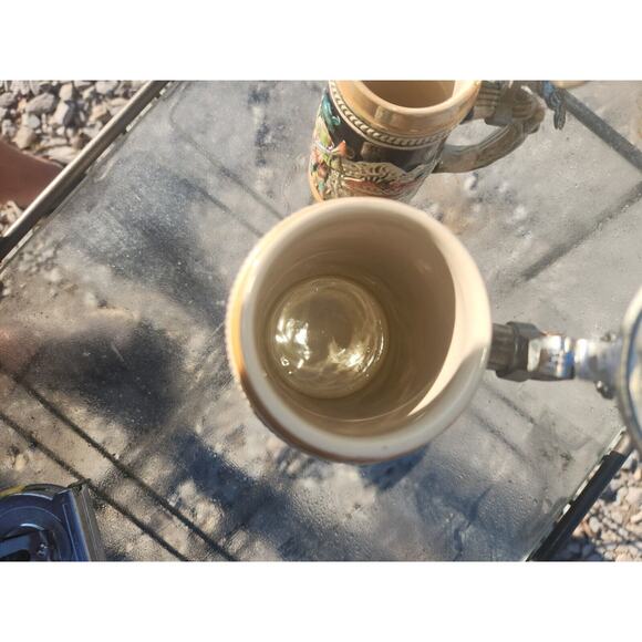 Hand Painted West German Handarbeit Gerzit Lidded Stein, and 1 one unknown maker - Picture 10 of 13